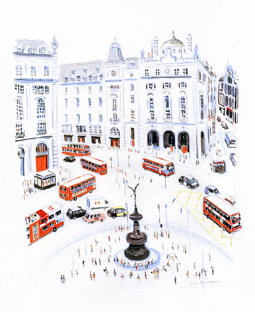Buses in Piccadily Circus // Dominique Corbasson